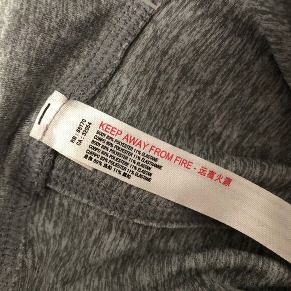 Free People FP Movement Gray High Waist Cut Out Crop Leggings NEW - Picture 4 of 6